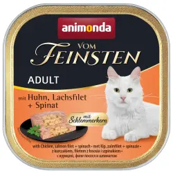 Animonda vom Feinsten Adult con relleno delicioso 6 x 100 g - Pollo, filete de salmón y espinacas