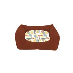 Ombala Ethnic Snap Cama Marrón para perros