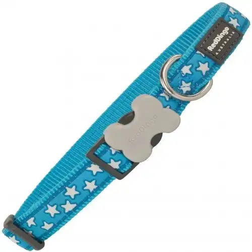 Collar para perros Stars Turquesa S