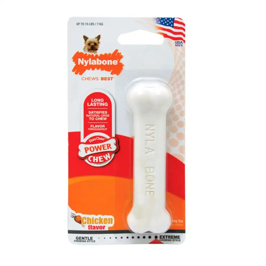 Hueso Nylabone para perros Dura Chew Pollo S