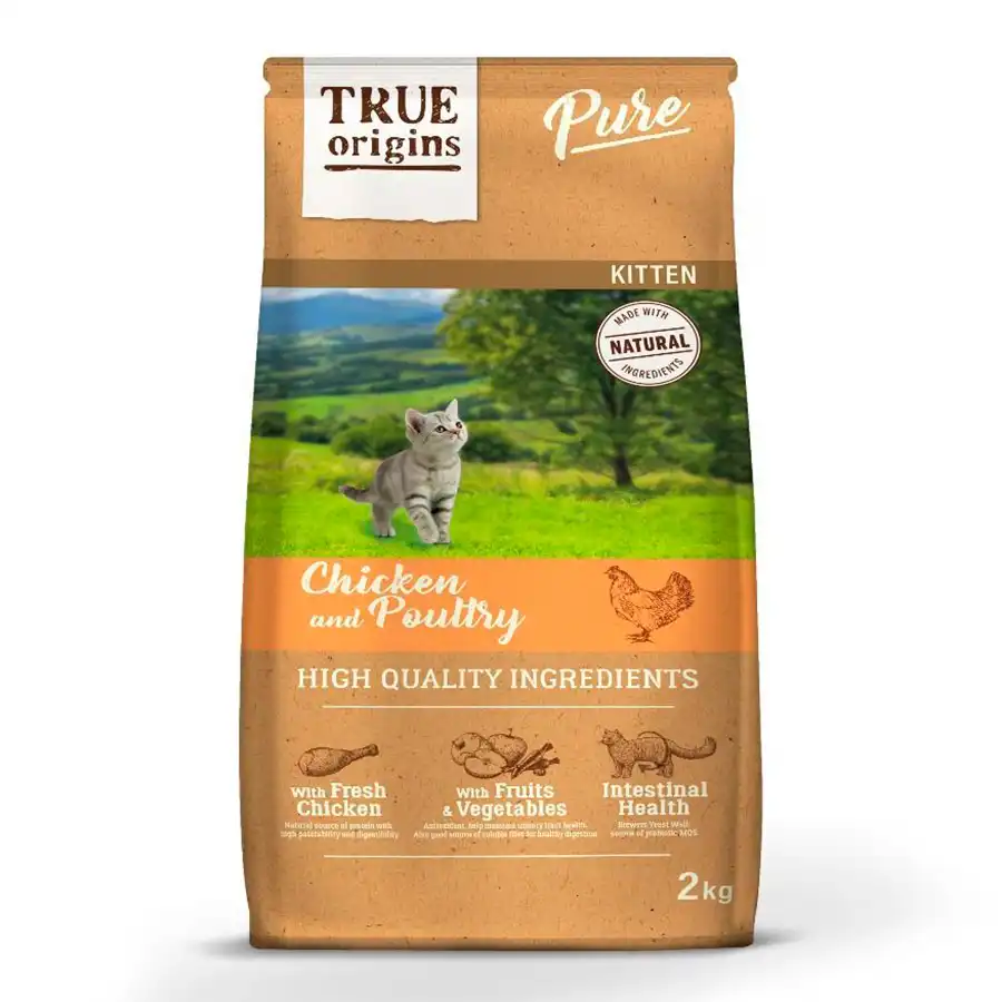 True Origins Kitten Pure Poultry Pollo pienso para gatos