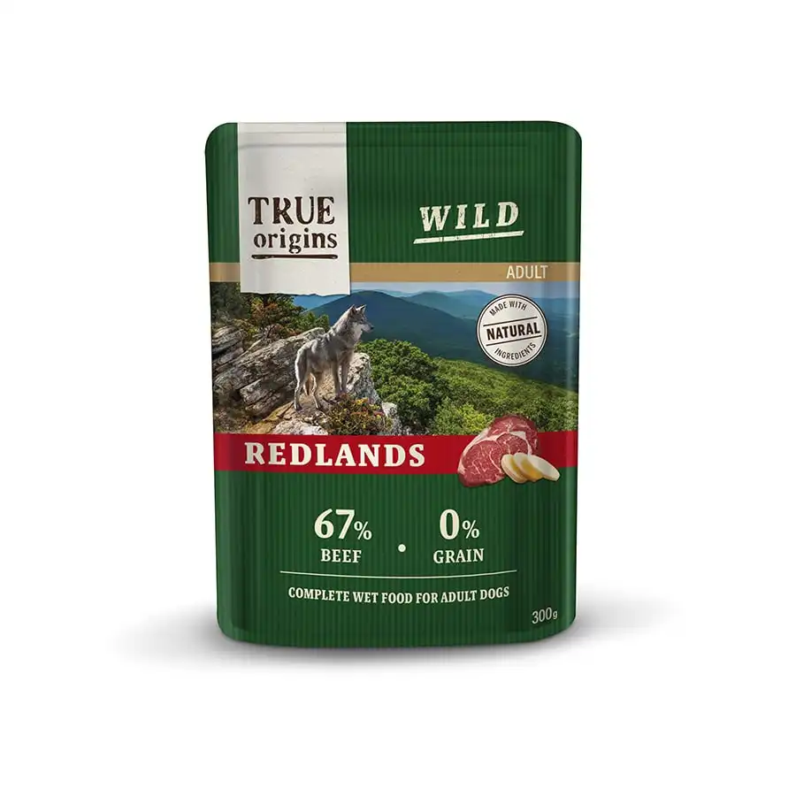 True Origins Wild Redlands Ternera sobre para perros