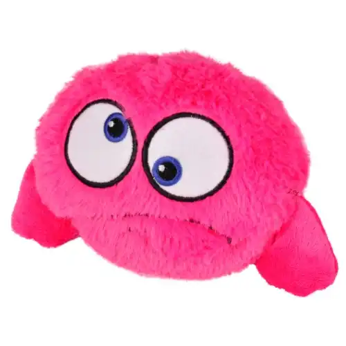 Flamingo pelota saltarina rosa de peluche para perros