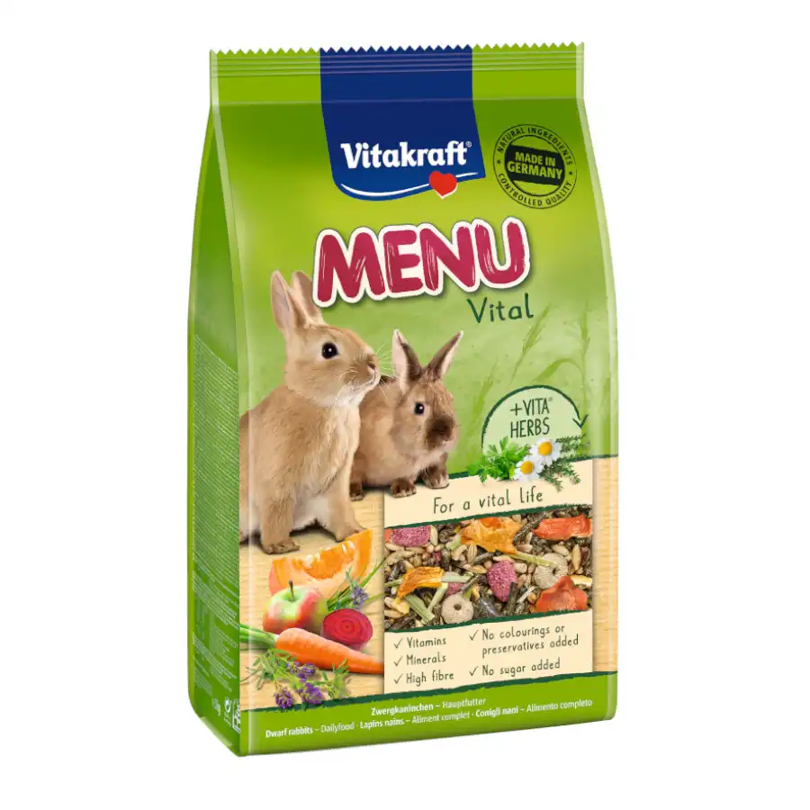 Menú para conejos enanos Vitakraft Vital 1 Kg