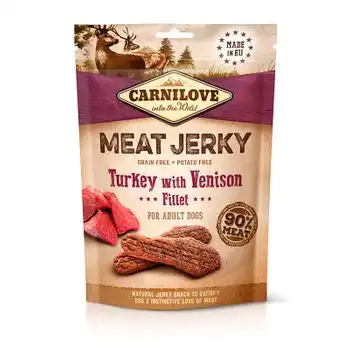 Carnilove Jerky Venado Y Pavo Filetes 12x100gr