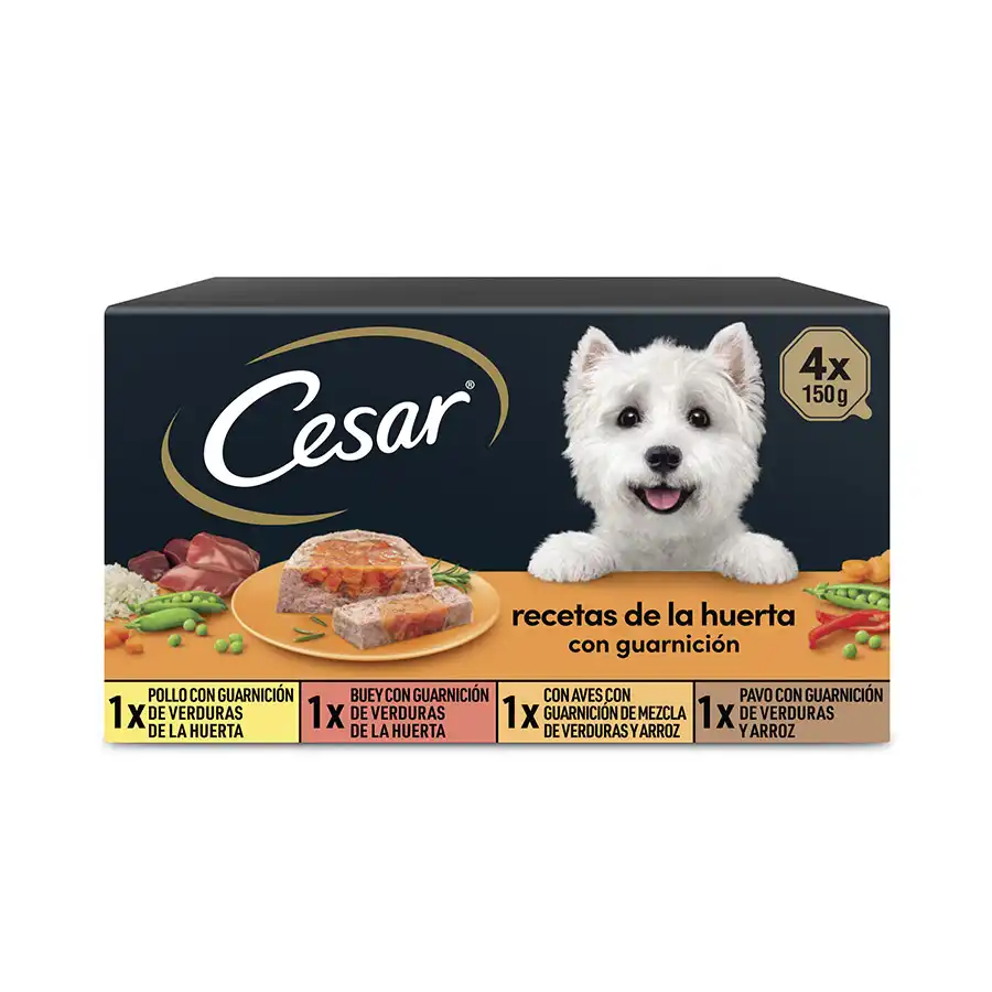 Cesar multipack Selección de la huerta en paté (4*150gr) 1 unidad