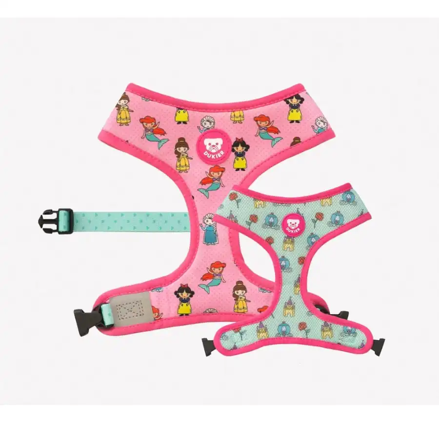 Dukier Arnés Reversible Estampado Princesa para perros