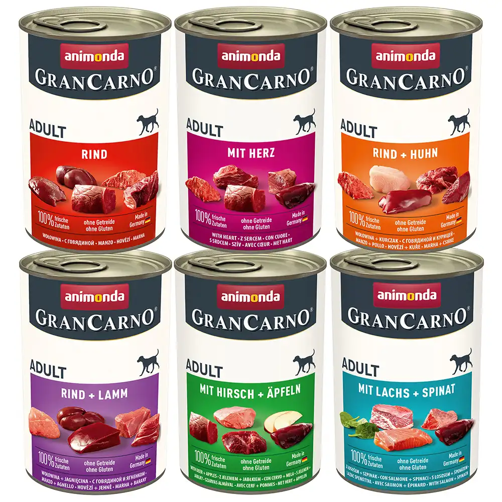 Animonda GranCarno Original Adult 6 x 400 g - Pack mixto II