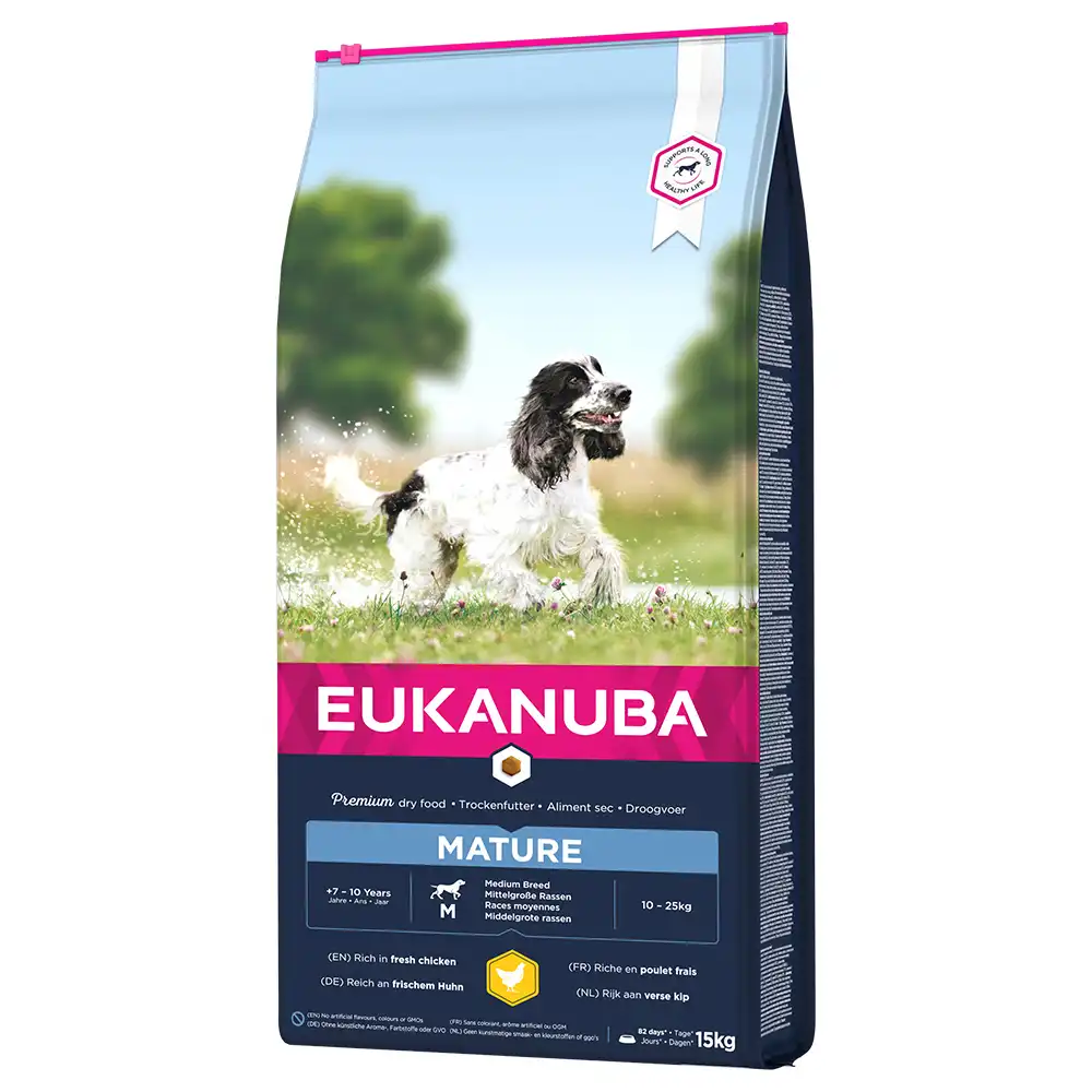 Eukanuba Mature & Senior razas medianas - 15 kg - Megapack