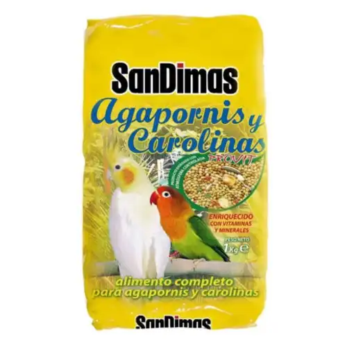 Comida para agapornis y carolinas Sandimas 1 Kg.