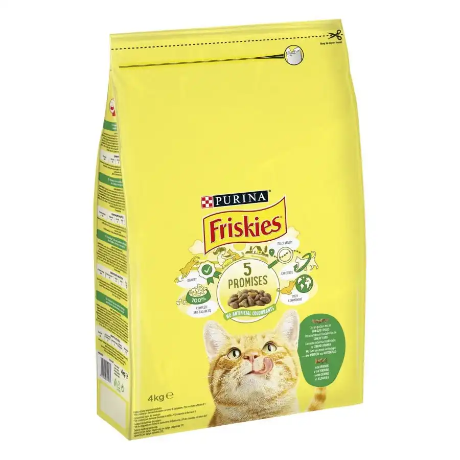 Friskies para gato adulto conejo, pollo y verduras 4 Kg.