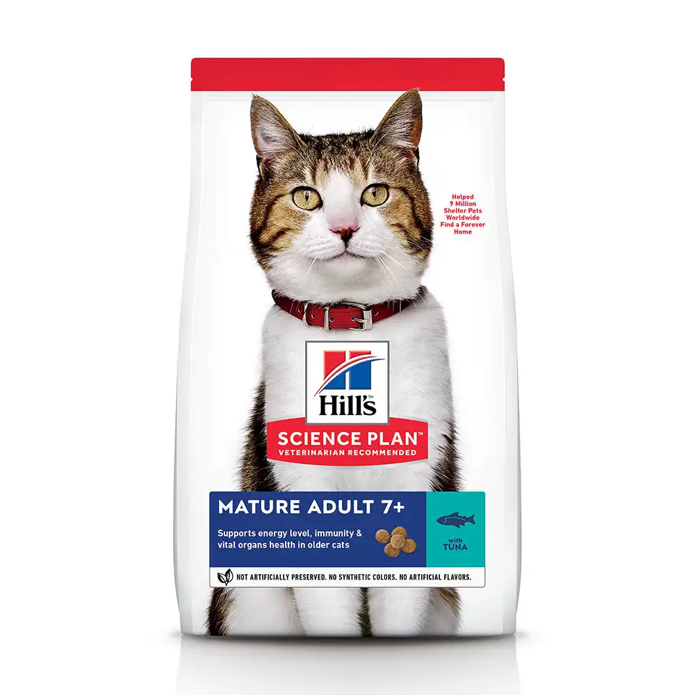 Hill's Mature Adult 7+ Active Longevity con atún para gatos - 10 kg