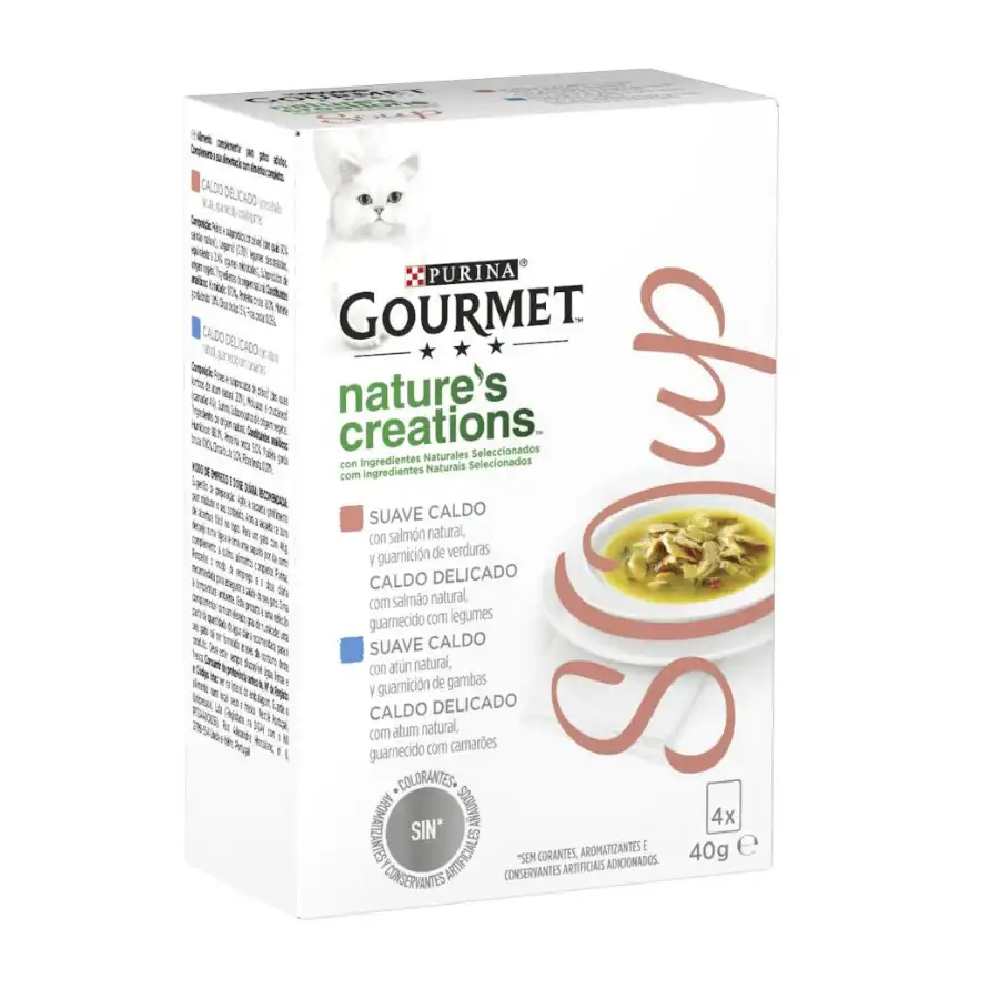 Gourmet Crystal Multipack sopa con salmón 4 unid.