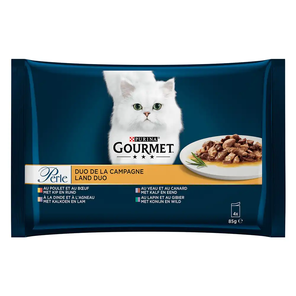 Oferta de prueba Gourmet Perle en sobres 4 x 85 g - Mix II: 4 variedades selección de carnes