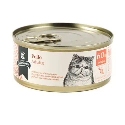 Criadores Adulto Pollo lata para gatos